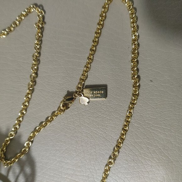 Kate Spade Gold Tone Birdcage Pendant Necklace Chain 32 Inch Drop Length - Picture 4 of 10